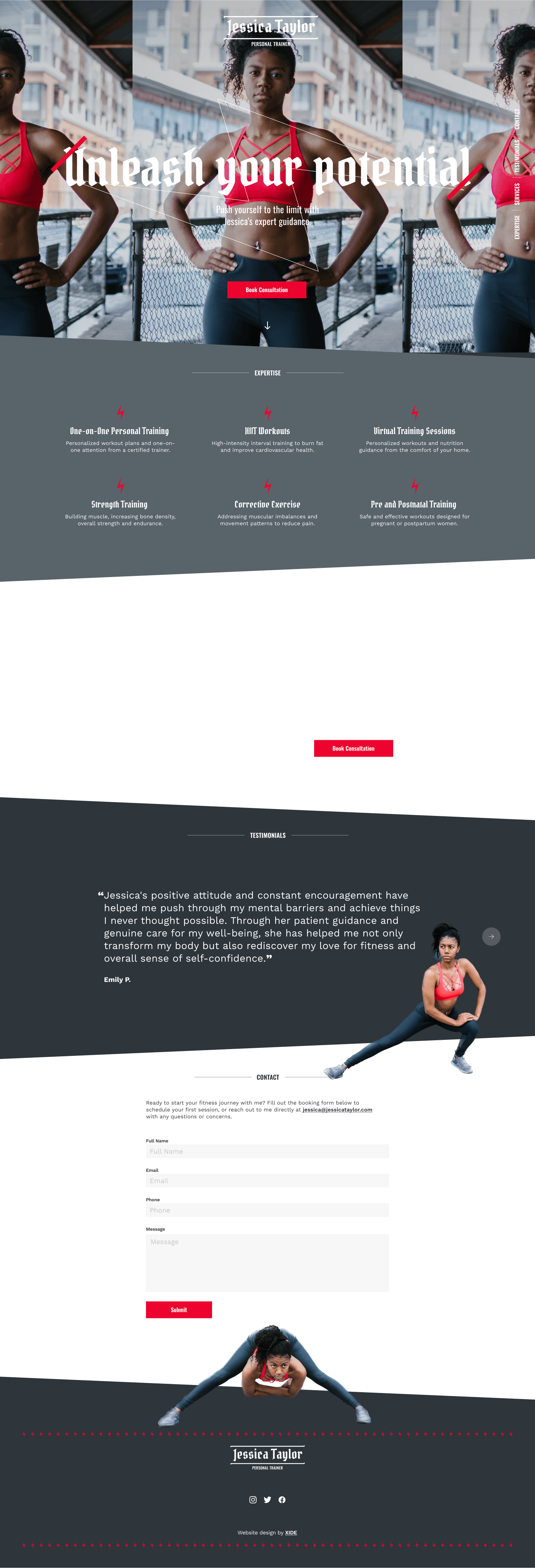 Fitness Coach Website Design